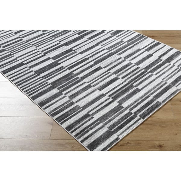 Monte Carlo MNC-2365 7 ft. x 102 in. Black Machine Woven Area Rug