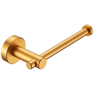 6.77 In Aluminum Wall Mounted Cylindrical Toilet Paper Holder In Brushed Gold
