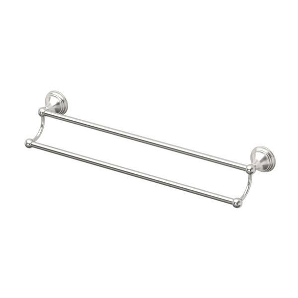 Gatco Charlotte 24 in. Double Towel Bar in Satin Nickel-4364 - The Home