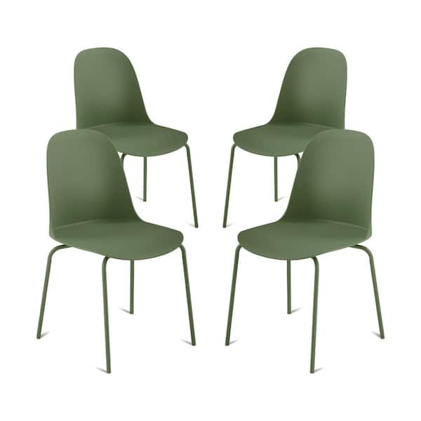 Spruce & Spring Zeno Green Colorful Plastic Stackable Dining
