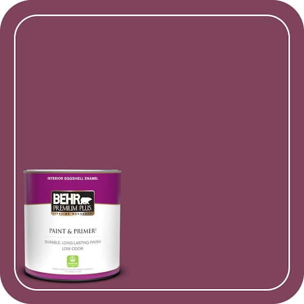 BEHR PREMIUM PLUS 1 qt. Home Decorators Collection #HDC-WR14-12 Cheerful Wine Eggshell Enamel Low Odor Interior Paint & Primer