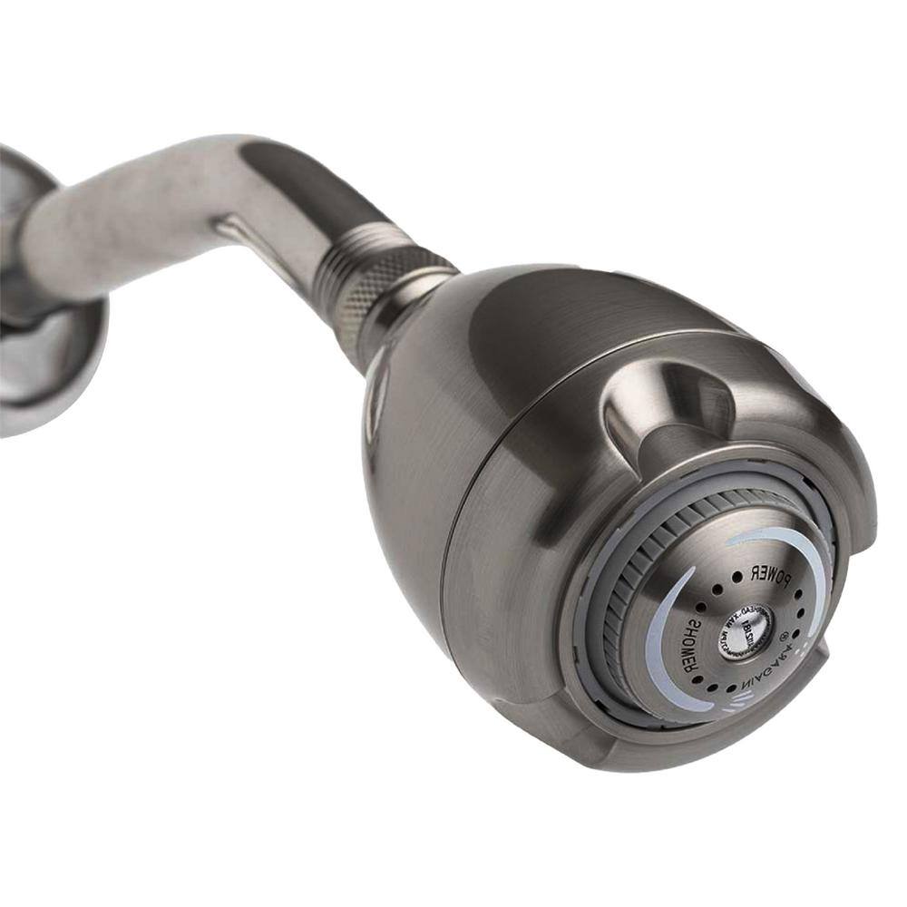 Brushed Nickel Adjustable Wall Mounted Shower Head