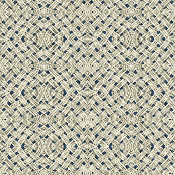Tommy Bahama Offshore Sailor Blue Coastal Vinyl Peel and Stick Wallpaper Roll ( Covers 30.75 sq. ft. )