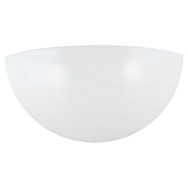Generation Lighting Elda 13 in. 1-Light White Transitional Wall Sconce Bathroom Light with White Acrylic Shade