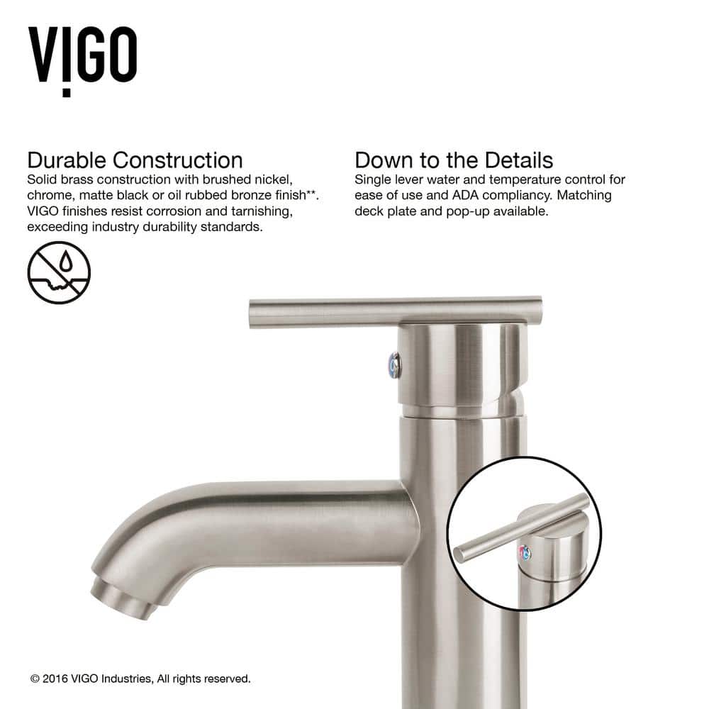 Seville 13" Modern Black and Nickel Vessel Sink Faucet