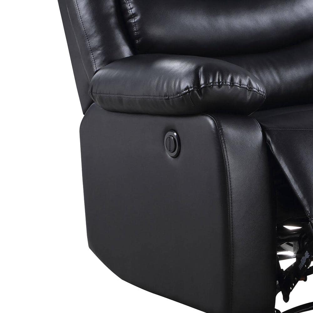 Black Faux Leather Lift Recliner with Manufactured Wood Frame