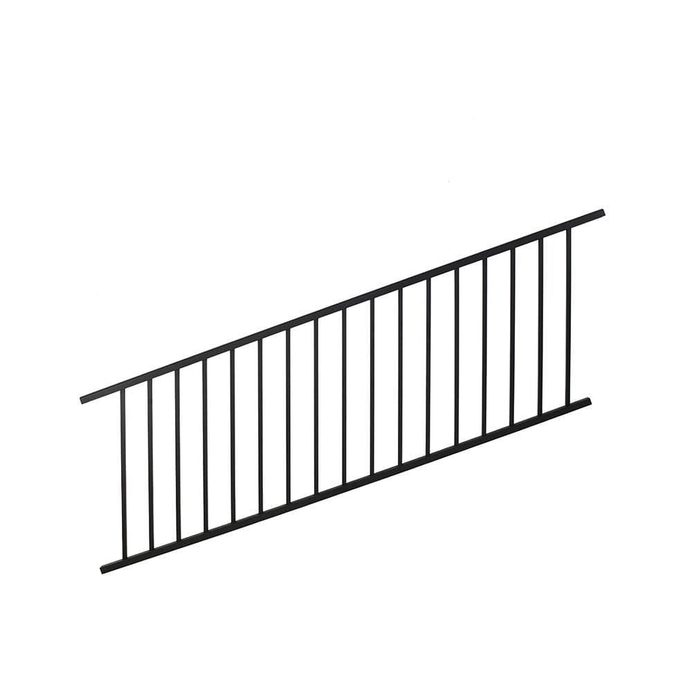 WESTBURY Tuscany Series 36 in. x 96 in. Black Fine Texture Aluminum ...