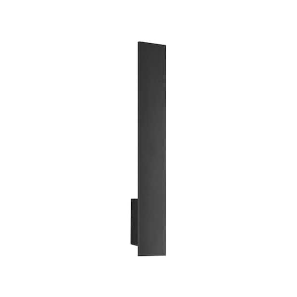 KUZCO Vesta 24 in. 1 Light 24-Watt Black Integrated LED Wall Sconce