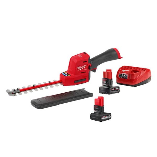 M12 FUEL 8 in. 12V Lithium-Ion Brushless Cordless Hedge Trimmer Kit w 4.0 Ah Battery and Charger, M12 HO 5.0 Ah Battery