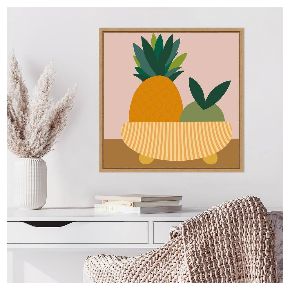 Modern Abstract Graphic Fruit Bowl III Canvas Wall Art
