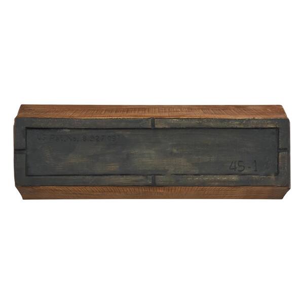 Vigoro 28 in. Dublin Medium Barnwood Brown Composite Planter Vigoro 28 in. Dublin Medium Barnwood Brown Composite Planter