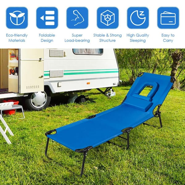 JYMBK Lounge Chair Reclining Outdoor Folding Chairs Outdoor Reclining Zero Gravity Chair Office Lunch Chair Outdoor Portable Camp Bed Can Bear 200 Kg Color : A, Size : 52178CM 