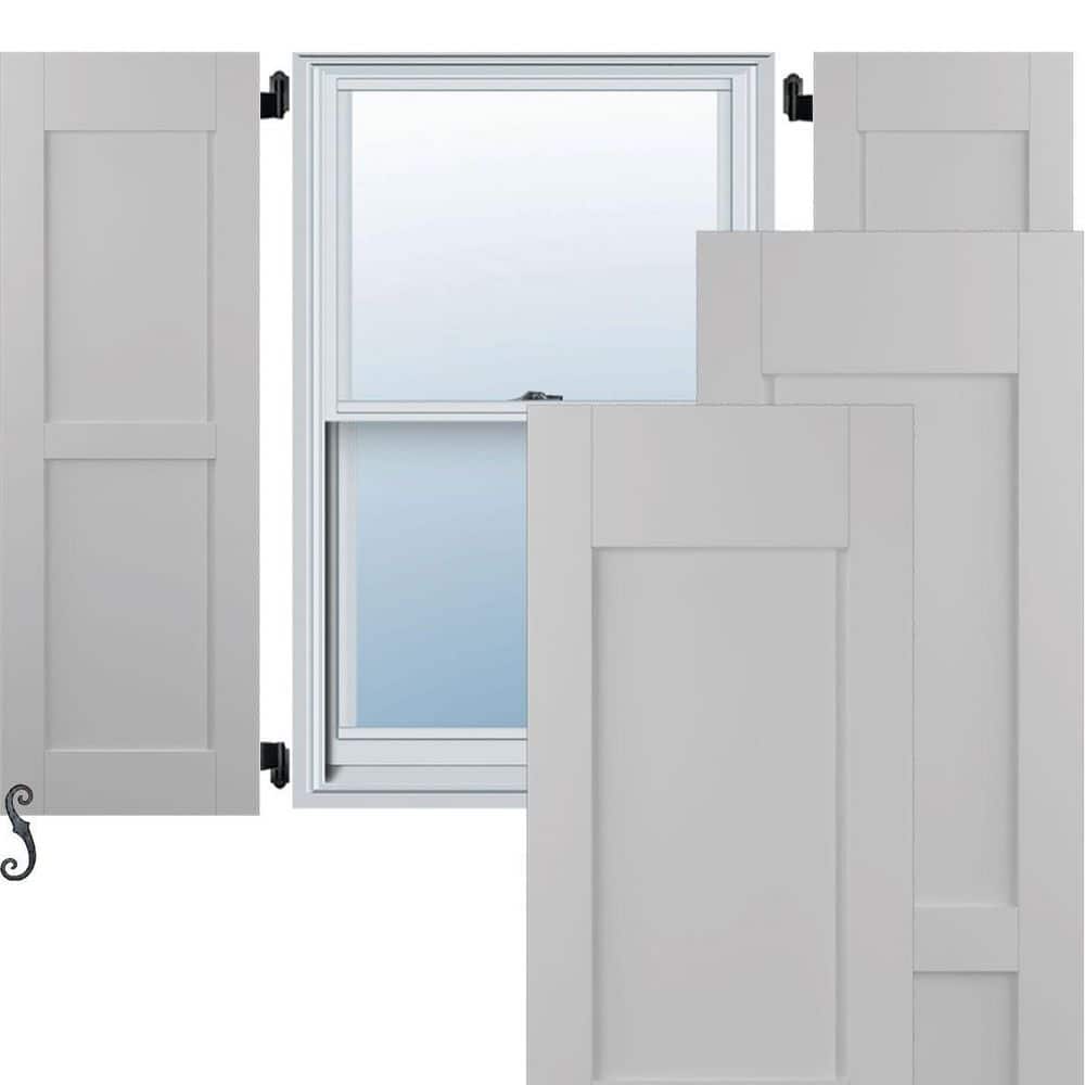15 in. W x 79 in. H Americraft 2-Equal Flat Panel Exterior Real Wood Shutters Pair in Primed price history on PriceWatchPro
