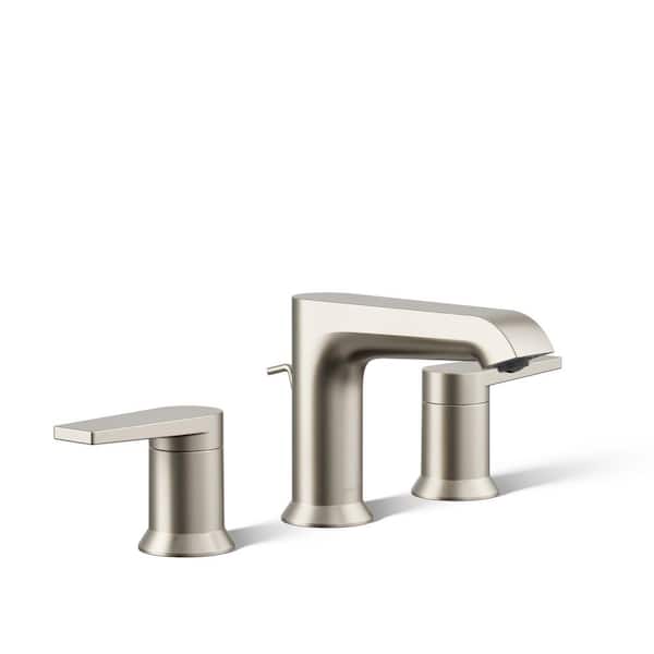KOHLER Hint 8 in. Widespread 2-Handle Bathroom Faucet in Vibrant Brushed Nickel