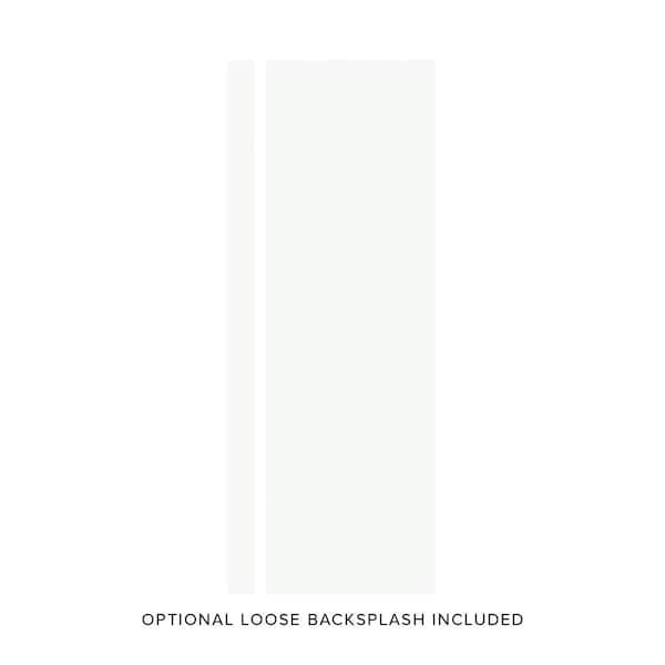 8 ft. Solid Surface Countertop in Designer White with Matte Finish