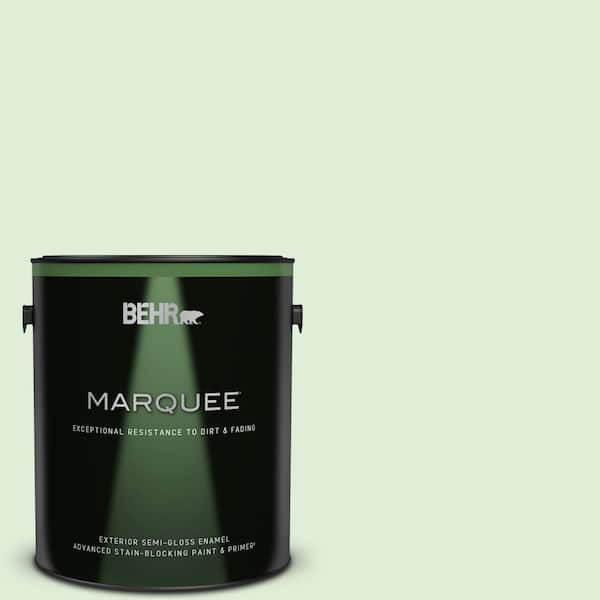 BEHR MARQUEE 1 gal. #440C-2 Cucumber Crush Semi-Gloss Enamel Exterior Paint & Primer