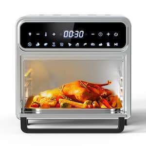 12-Function-in-1 15 qt. Stainless Steel Countertop Air Fryer Oven 1500-Watt, Digitial Touch Control