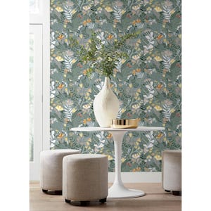 Brittsommar Slate Woodland Floral Non-Pasted Non-Woven Paper Wallpaper