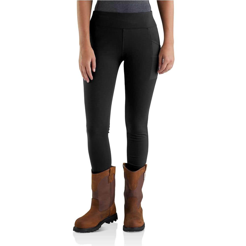 Carhartt Women's Tall Medium Black Nylon/Spandex Force Lightweight Utility  Legging Pant 103609-001 - The Home Depot