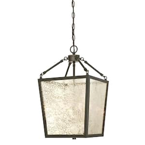 Everdale 4-Light Oil Rubbed Bronze Chandelier with Antique Mirror Glass