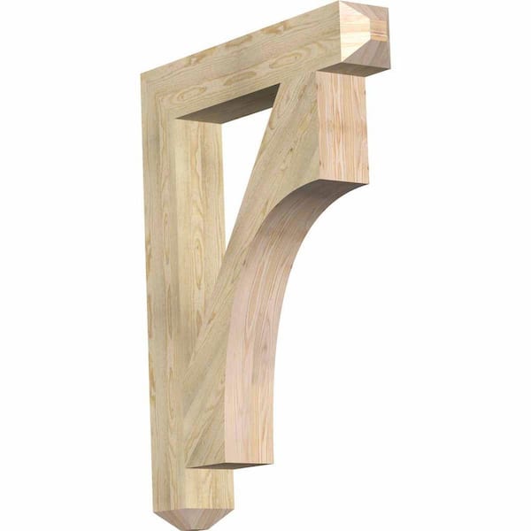 Ekena Millwork 6 in. x 48 in. x 36 in. Douglas Fir Westlake Craftsman Rough Sawn Bracket