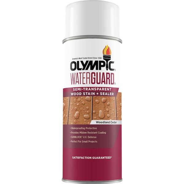 Olympic - Waterguard 11.75 oz. Woodland Cedar Semi-Transparent Exterior Wood Stain Plus Sealer