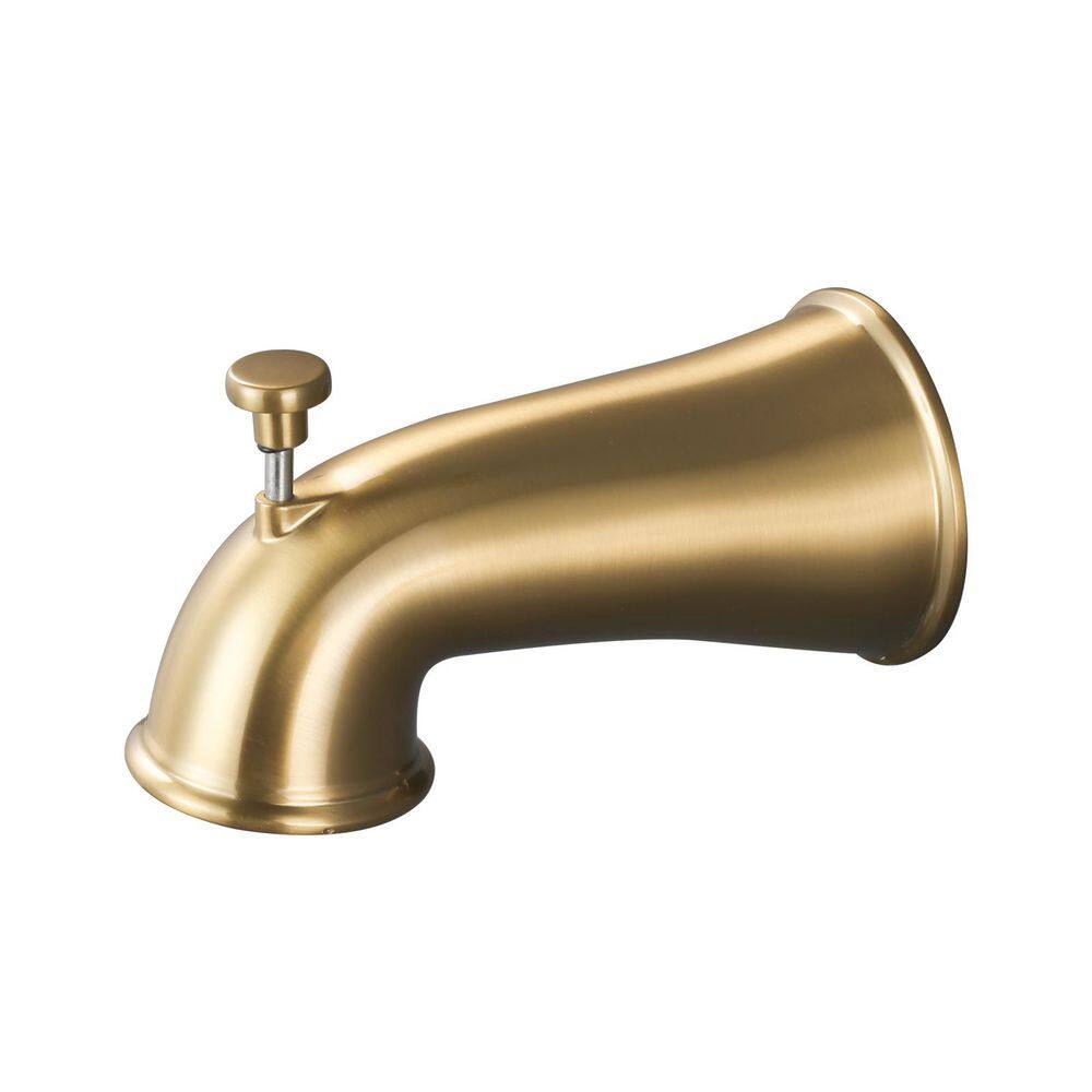 Slip on Metal Bathroom Tub Spout with Diverter for 1/2 in. Copper Tube in Brushed Gold price history on PriceWatchPro