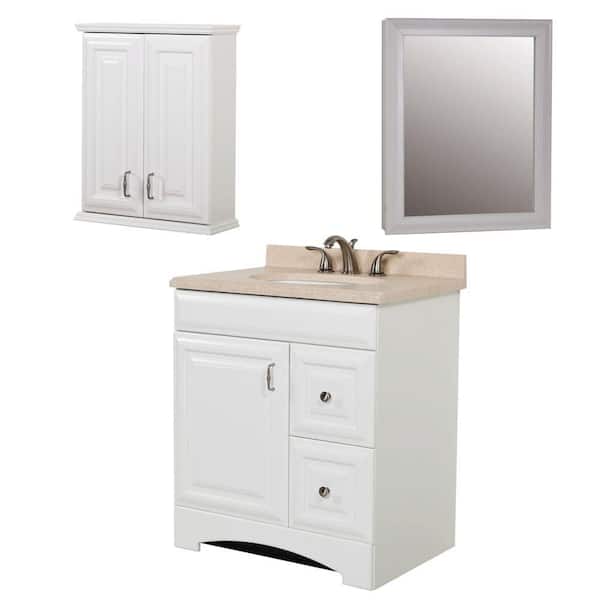 St. Paul Providence Bath Suite with 30 in. Vanity with Vanity Top in OJ and Medicine Cabinet in White