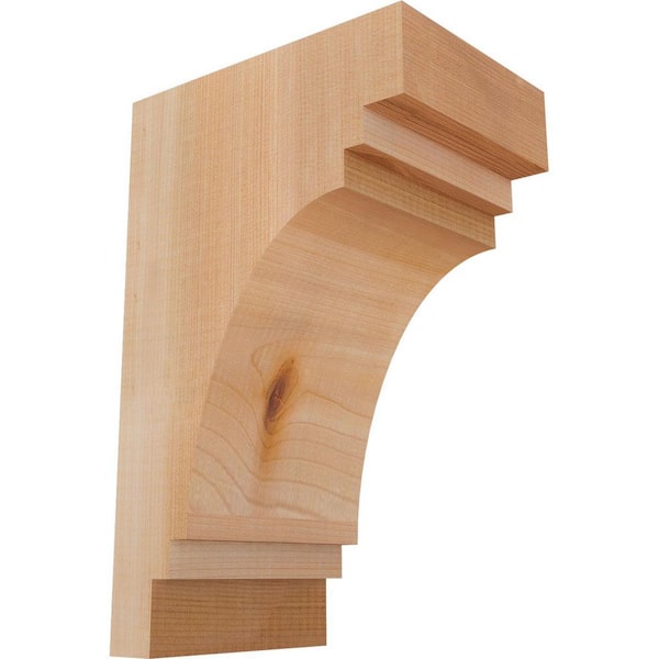 Ekena Millwork 5-1/2 in. x 8 in. x 12 in. Western Red Cedar Pescadero Smooth Corbel