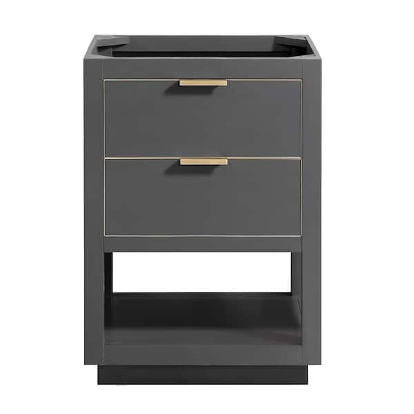 Avanity Allie 24 in. W x 21.5 in. D x 34 in. H Bath Vanity Cabinet Only in Twilight Gray with Gold Trim