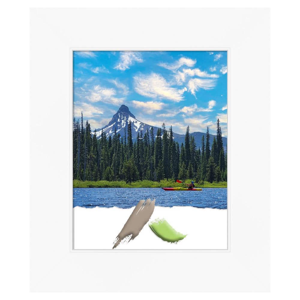 Classic 11x14 Matte White Plastic Wall Picture Frame