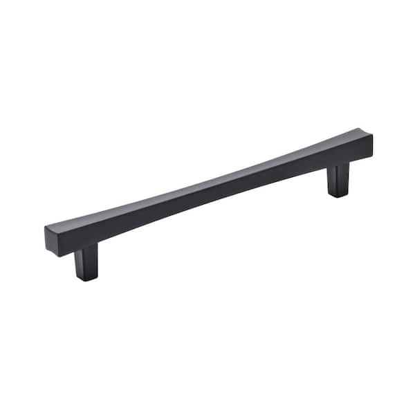 Amerock Pailou 6-5/16 in. Center-to-Center Modern Matte Black Bar Cabinet Pull