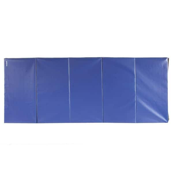 Greatmats Folding Blue 4 ft. x 10 ft. x 2 in. 18 oz. Vinyl and Foam Gymnastics Mat