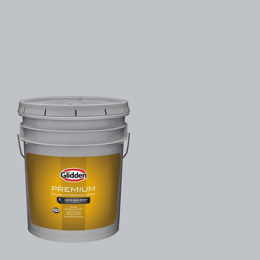 Glidden Premium - 5 gal. PPG0993-2 Train Flat Exterior Latex Paint