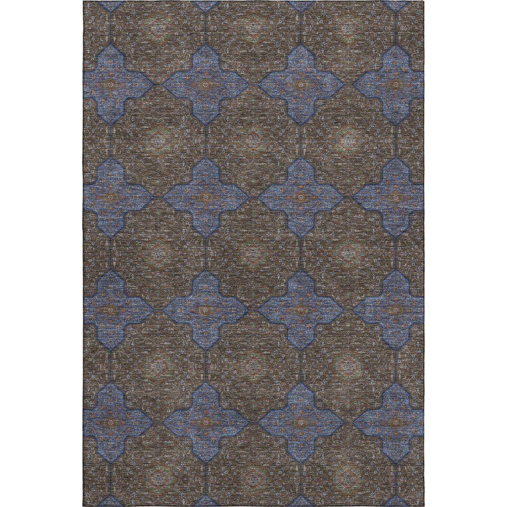 Mayfield Premium Machine Washable Abstract AMF2410 Chocolate 8 ft. x 10 ft. Area Rug price history on PriceWatchPro
