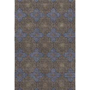 Mayfield Premium Machine Washable Abstract AMF2410 Chocolate 9 ft. x 12 ft. Area Rug