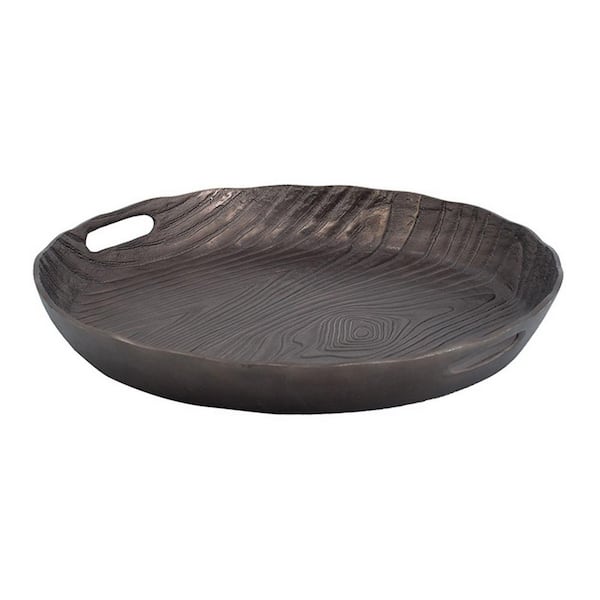 Benjara Bronze Decorative Tray