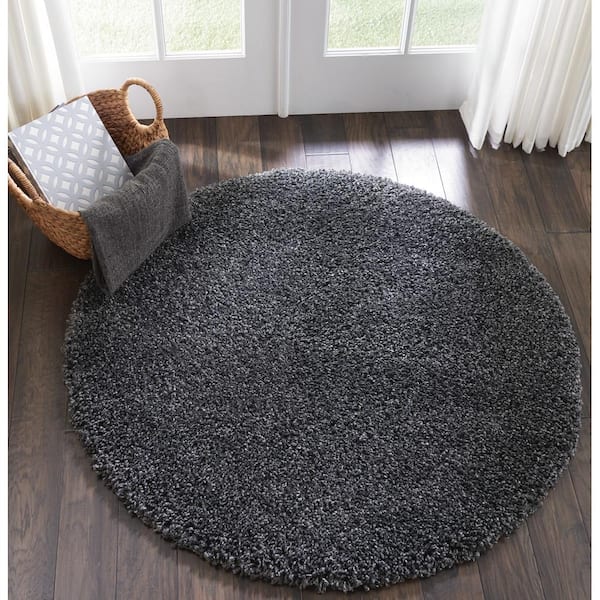  Christmas Shag Area Rug, 4ft Indoor Round Area Rugs