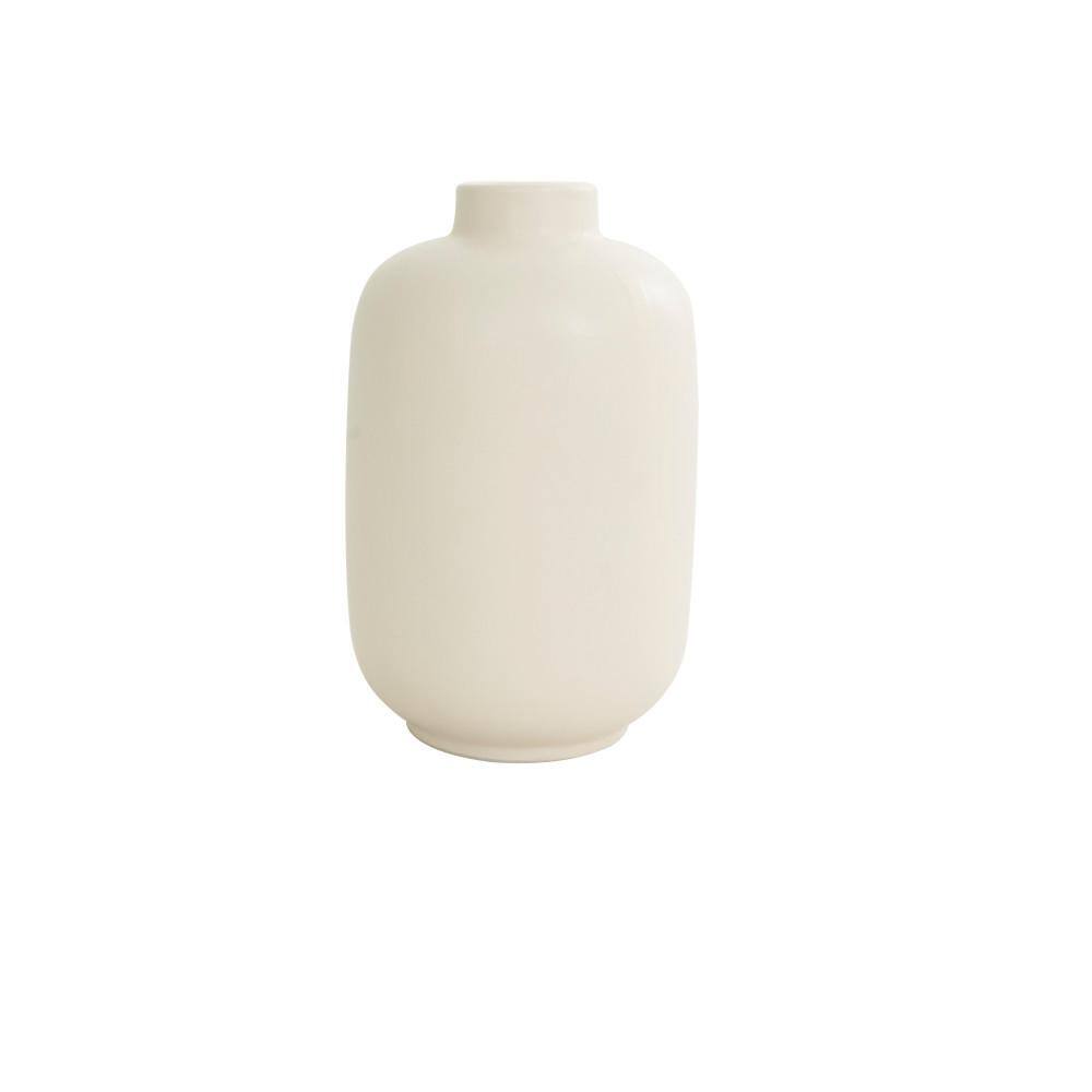 White Round Ceramic Minimalistic Decorative Vase