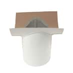 4 in. High Gloss White Aluminum Half Round B Outlet Wide Flange