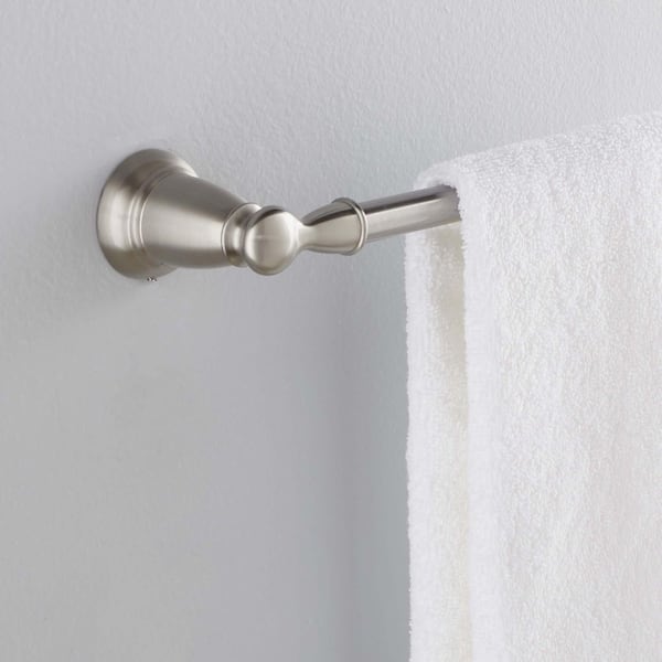 Banbury 24 in. Wall Mounted Towel Bar in Spot Resist Brushed Nickel