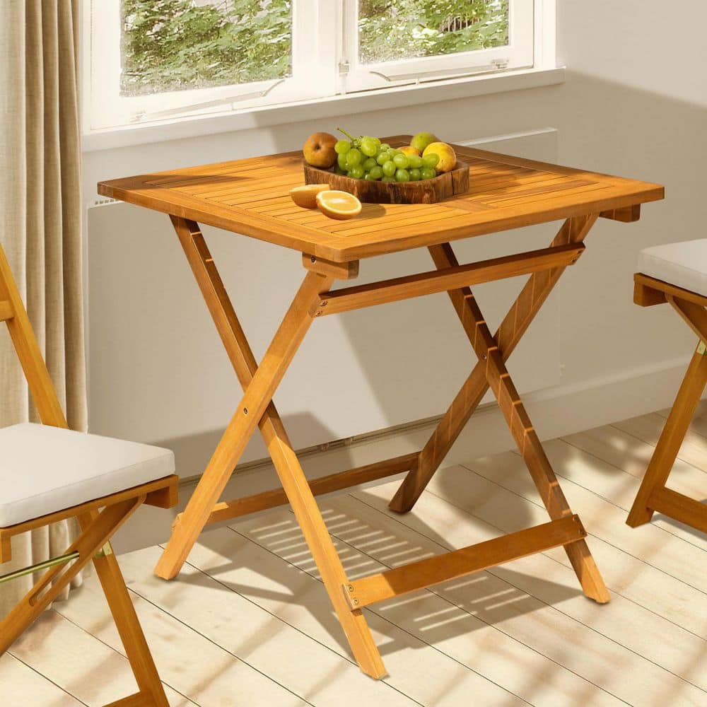 WAQ × DOORS　FOLDING WOOD TABLE Amazon.com - JIAOCKJIAO Folding Dining Table, Wood Kitchen