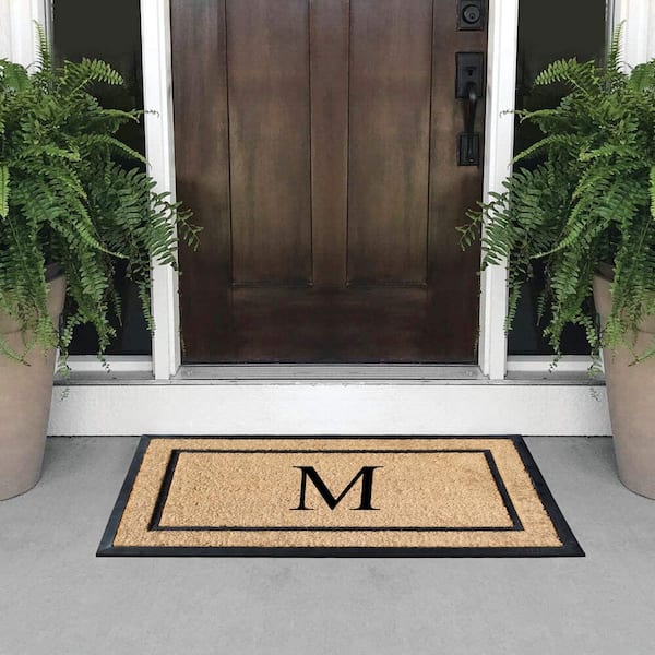 A1HC Large Door Mat, Natural Rubber, 24”x57”, Ideal for an  entryway, Scrapes Shoes Clean of Dirt & Grime, Heavy Duty Doormat for  Indoor Outdoor use, Front Door Mat for Entry, Patio