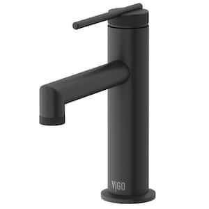Sterling Single Handle Single-Hole Bathroom Faucet in Matte Black