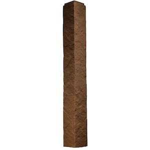 Sandstone Brown 5.5 in. x 48 in. Faux Polyurethane Stone Outside Corner (2-Pack)