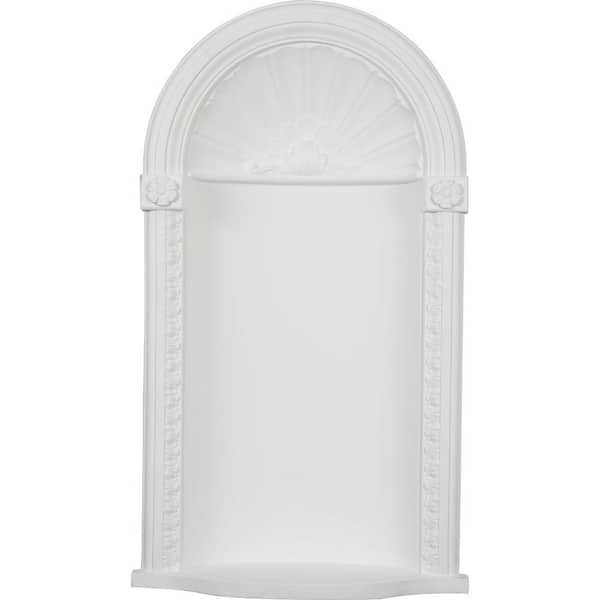 Ekena Millwork 16 3/4 in. x 6 1/4 in. x 31 1/4 in. Primed Polyurethane Recessed Mount Medway Niche