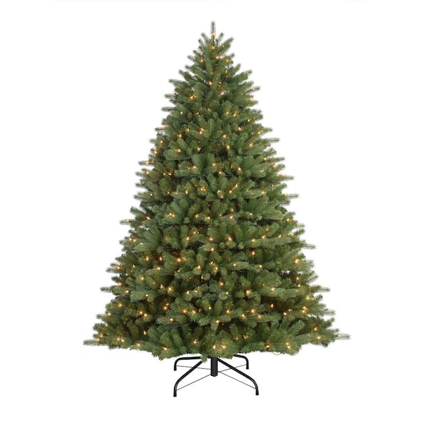 Puleo International 7.5 ft. Pre-Lit Douglas Fir Premier Incandescent Light Artificial Christmas Tree with 800 Sure-Lit Clear Lights