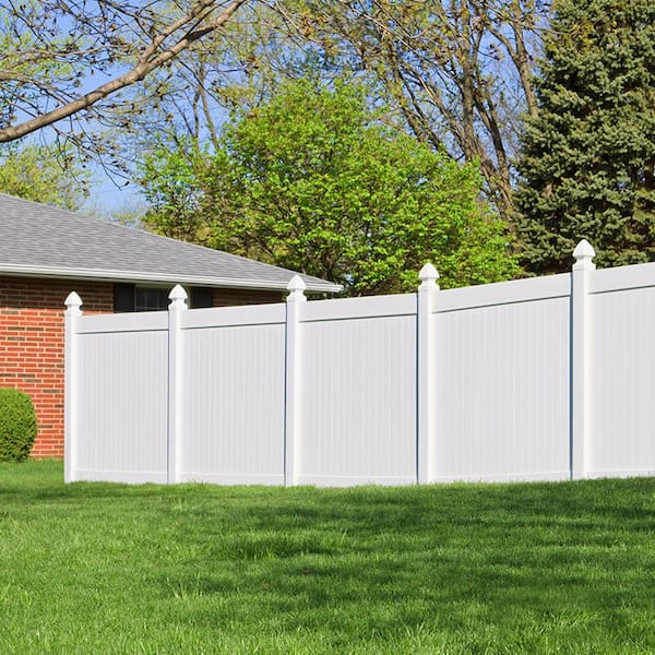 Unbranded 6 ft. x 6 ft. White Vinyl Fence Panel Set - 2 Pieces