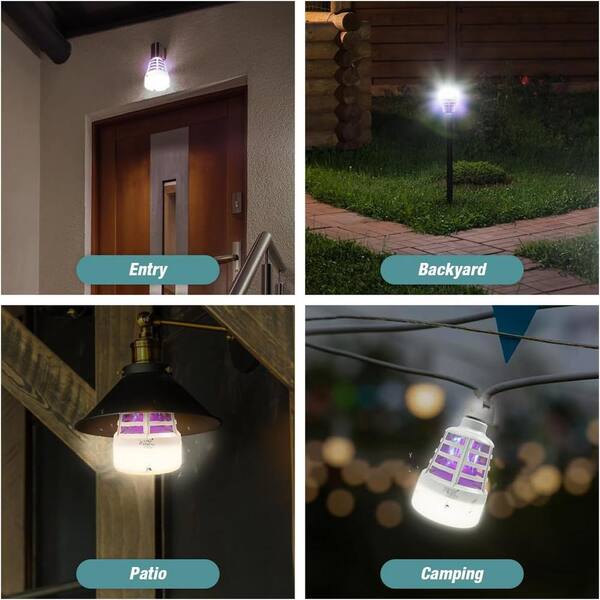 Lampe Anti-moustiques UV - Tueur D'insectes Portable, Vert - Sans Produit Chimique, Pour Intérieur Et Extérieur - 30 M² De Couverture