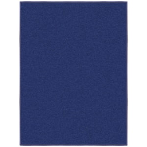 Ottohome Collection Non-Slip Rubberback Modern Solid Design 2x3 Indoor Entryway Mat, 2 ft. 3 in. x 3 ft., Navy